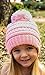 Funky Junque Girls/Boys Winter Hat Warm Knit Slouchy Toddler Kids Pom Beanie - Pale Pink