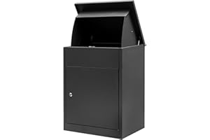 YOOBOX Package Delivery Box for Outside, Large Galvanized Steel Mailbox for Parcel, Wall Mounted Lockable Parcel Mailbox, Anti-Theft for Porch, Curbside