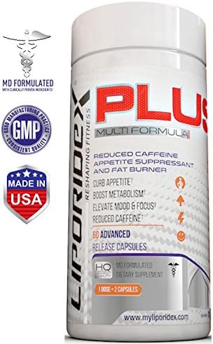 Liporidex PLUS Weight Loss Supplements w/ Green Coffee - All Natural Doctor Formulated Appetite Suppressant Thermogenic Fat Burner - Lose Weight Fast 60 Diet Pills