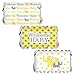 Yellow Elephant Welcome Baby Mini Chocolate Candy Bar Wrapper Labels, Party Favor Stickers - 45 Count