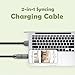 Auxiwa 2 IN 1 Retractable Charging Cable, 3ft Micro USB Connectors, Tangle-free Charger for iPhone iPad iPod Samsung HTC Nexus (Black)