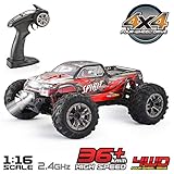 VATOS Remote Control Car High Speed Off-Road Vehicle 1:16 Scale 36km/h 4WD 2.4GHz Electric Racing Car RC Buggy Vehicle Truck Buggy Crawler Toy Car for Adults and Kids