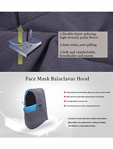 ThreeH Balaclava Double Layers Thicken Warm Face Mask Outdoor Sports Winter Mask FM01,Black