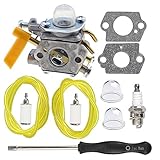 Hipa 309368001 Carburetor + Tune Up Kit for Ryobi 308054022 RY09050 RY09051 RY13015 RY13050A RY34000 RY34420 RY34440 RY64400 RY13010 RY28060 Trimmer 308054025 308054032
