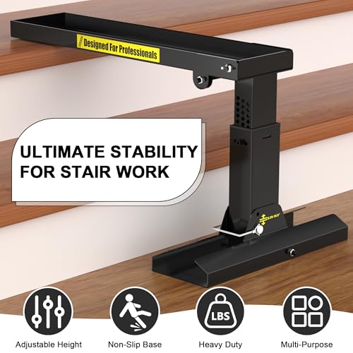 Nelyrho Heavy-Duty Foldable Ladder Extender Pro, High-Strength Steel, Non-Slip Stair Ladder Extension, 9.25–15.5" Adjustable Height, Fits 20" Ladder Feet Spacing