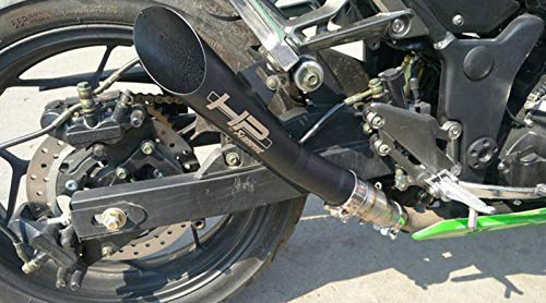 MGOD 1.5-2'' Motorcycle Exhaust Muffler Slip on with Moveable DB Killer Black Stainless Steel Dirt Bike Street Bike Scooter ATV - Thumbnail 2