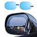 Anti-fog Car Rearview Mirror Film, Anti Water Mist Anti-glare Anti-Scratch, Rainproof HD Clear Nano Protective Film for Side Window Bathroom Vanity and Other Glass Mirrors (Oval 2PCS)
