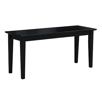 International Concepts Shaker Styled Bench RTA, Black