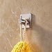 KES Bathroom Lavatory Self Adhesive Single Coat and Robe Hook, Brushed Stainless Steel, A7060-2