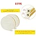 Insulation Door Strip Kit, 66Ft Long Weather Stripping Doors and Windows Soundproofing Anti-Collision Self-Adhesive Weatherstrip Rubber Door Seal Strip(Pack of 2, White)