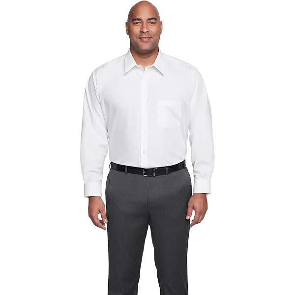 Amazon.com: Van Heusen Men's FIT Dress Shirts Flex Collar Stretch Solid  (Big and Tall), White, 18.5" Neck 34"-35" Sleeve (XX-Large) : Clothing,  Shoes & Jewelry