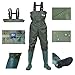 Bootfoot Fishing Chest Waders for Men Women with Boots 2-Ply Nylon/PVC Waterproof Hunting Waders with Boots Hanger