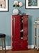 Target Marketing Systems Tall Storage Cabinet with 2 Adjustable Top Shelves and 1 Bottom Shelf, Declutter Organizer for Bedroom, Kitchen, Bathroom or Laundry Room, Red
