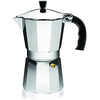 IMUSA USA B120-42V Aluminum Espresso Stovetop Coffeemaker 3-Cup, Silver