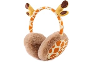 Peecabe Winter Kids Earmuffs Warm Girl Ear Muffs For Toddler Kid Children Earmuff with Cat Ears Girls Ear Warmer (Giraffe)