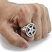 ELFASIO Pentagram Satanic Baphomet Goat Rings Sulfur Leviathan Cross Satan Demon Devil Symbol Men Stainless Steel Ring Size 8