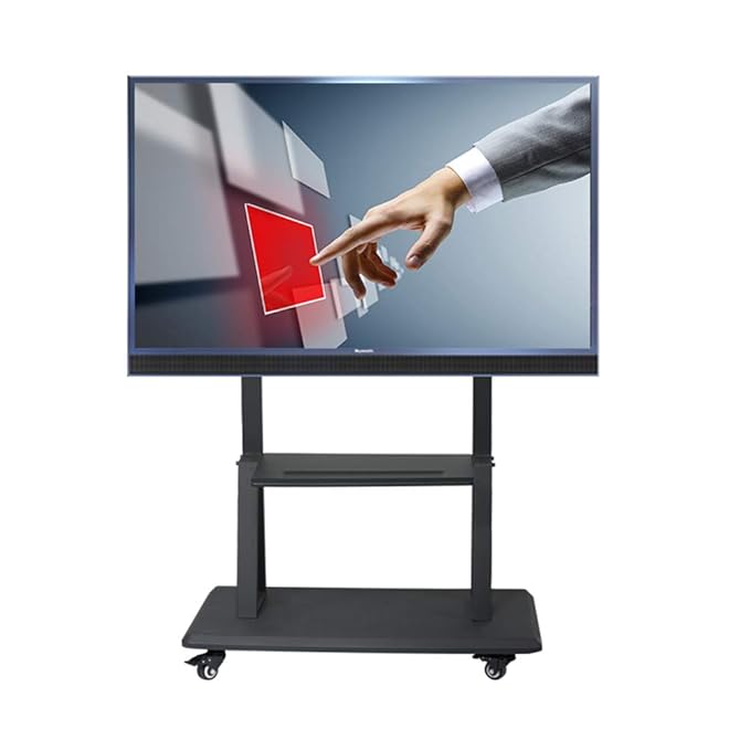 Rolling Floor Stand Mobile TV-Cart mit Universal mit Swivel Height Adjustable TV Mount Bracket für 55 bis 86 Zoll LCD-LED-Fer