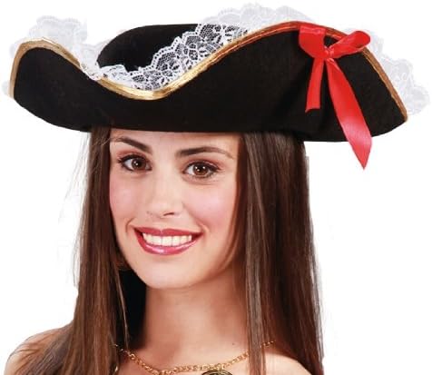 Pirate hat woman, Black, 39 x 9 x 35 cm