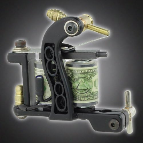 GotHobby Pro Quality Tattoo Machine for Liner / Shader Dual 10-wrap Coils Black Color by GotHobby