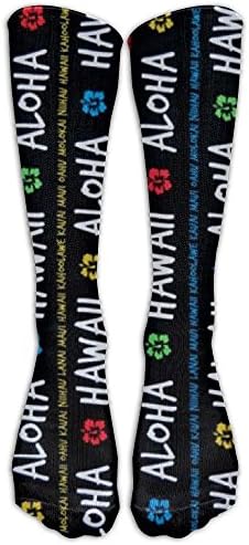 Pua Aloha Hawaii Beach Towel Knee High Graduated Compression Socks For Women And Men - Best Medical, Nursing, Travel & Flight Socks - Running & Fitness