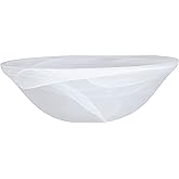 Aspen Creative 23147-11A Replacement Alabaster Glass Shade for Medium Base Socket Torchiere Lamp, Swag Lamp, Pendant, 1 Light