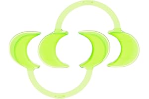 COTISEN Cheek Retractor Dental for Teeth Whitening Watch Ya Mouth Opener Speak Out Game C-Shape Autoclavable 134°C Food Grade Silicone 2 Pieces Size Small