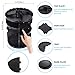 360 Rotation Makeup Organizer, sanipoe Round Bathroom Storage Tower Cosmetics Shelf Adjustable Vanity Rack Countertop Ondisplay Case Stand, Black