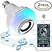 Texsens LED Light Bulb, Bluetooth Speaker Music Lightbulbs, 24 Keys Remote Control, 6W E27 RGB Changing Lamp Wireless Stereo Audio