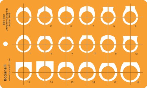 Jewellery Jewelry Art Craft Design Drawing Drafting Template Stencil - Rings Ring Side View