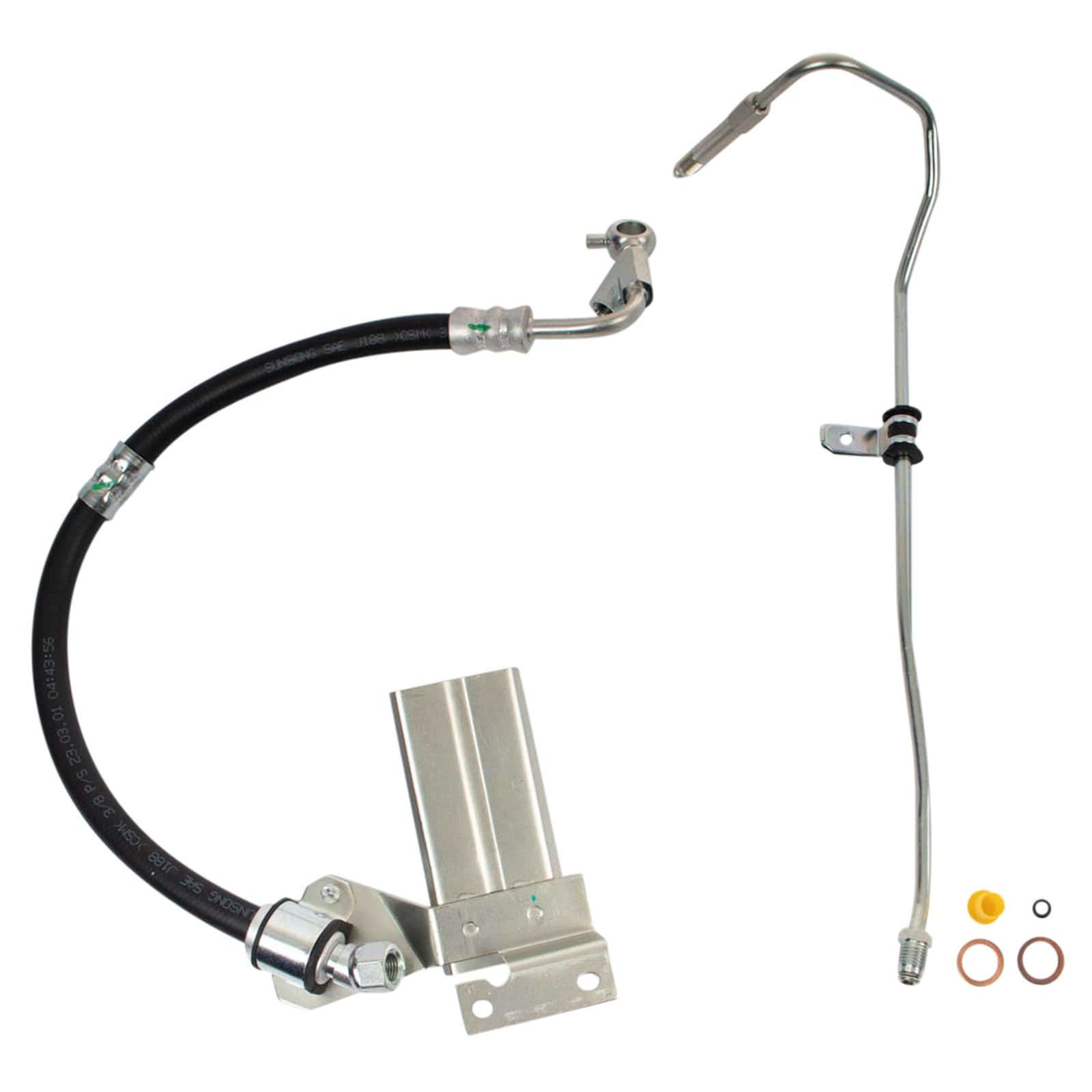 TRQ Pump To Rack Power Steering Pressure Line Hose