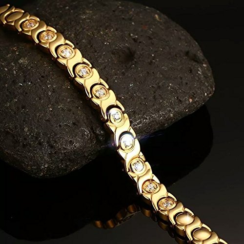 university trendz 18 k gold plated titanium health care bio energy bracelet