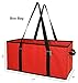Earthwise Deluxe Collapsible Reusable Shopping Box Xlarge Grocery Bag Set with Reinforced Bottom Storage Boxes Bins Cubes (Set of 3) (Red Xlarge)