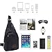 SAYGOER Sling Shoulder Bag Purses Backpack Crossbody Backpack Small Backpack Travel Chest Bags Lightweight Sling Pack Black