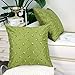 CaliTime Pack of 2 Cushion Covers Throw Pillow Cases Shells for Sofa Couch Home Decoration 18 X 18 Inches Modern Diamonds Shape Geometric Chain Embroidered Olive Green