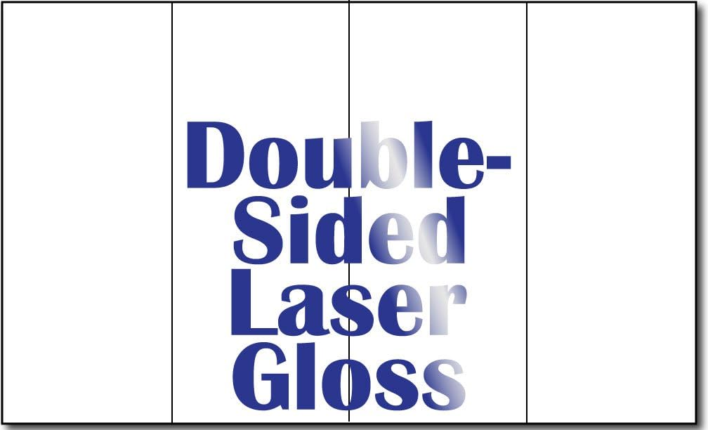 8 1/2" x 14" 4 Panel 38lb Bond Laser Gloss Brochure Paper - 250 Brochures : Office Products