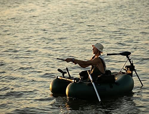 FRM BOARDS Inflatable Fishing Float Tube - 350lb Capacity, With Motor Bracket, Rod Holders & Storage