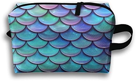 Mermaid Scales Cool Make-up Storage Bag Multifunctional Premium Travel Case Brush Organizer