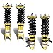 Compatible with Honda Civic Suspension Strut Damper with Coilover Complete Kit ED EE EF(Black & Gold)