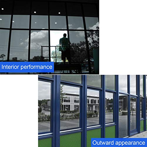 Blackout Reflective Window Film - 100% Light Blocking Static Cling, Heat Control Anti UV Window Tint for Privacy, Home Security, Heat Rejection and Day Sleeping (78.5 x 15.5 inch)