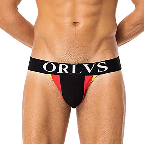 iZHH Men Sexy Underwear Underpants Letter Printed Boxer Briefs Shorts Pouch(Black,33)