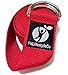 FitLifestyleCo Yoga Strap Best for Stretching – 6 Colors Instructional Video – Durable Cotton with Metal D-Ring (red)thumb 1