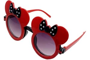 KECHIO Childrens Mouse Ear Round Flip Out Sunglasses
