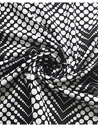 CACNCUT Vestido de cuello en V con estampado de tamaño grande, suave, para oficina, fiesta, cintura