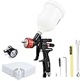 AEROPRO Tools A608 HVLP Air Spray Gun Kit, 1.3mm Nozzle, Regulator, 5pcs Paint Strainers, 600cc Cup, Auto Paint Spray Gun, Automotive Paint Gun, Car Paint Gun for Touch Up, Primer, Top Coat