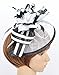 AM CLOTHES Womens Formal Party Fascinator Hat with Headband for Cocktail Black Ivory