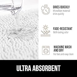 GORILLA GRIP Bathroom Rug Sets 3 Piece, Bath Mat