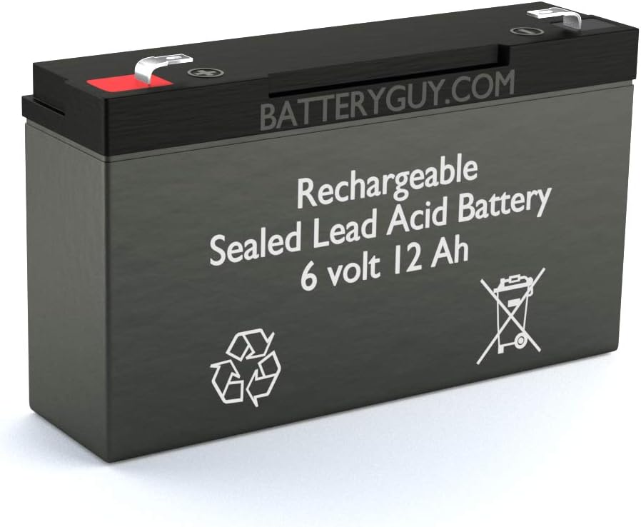 ELB-0612A Replacement 6V 12Ah SLA Battery Brand Equivalent (Rechargeable) - Qty of 1