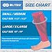 BLITZU Calf Compression Sleeve for Women and Men, Shin Splint Sleeves for Varicose Veins, Nursing, Pregnancy, Running, Footless Compression Socks Support for Calf Muscle Pain Relief Pink L-XL
