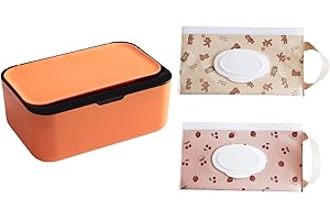 Wipes Dispenser,Wipe Holder Wet Wipe Dispenser Holder with 2Pcs Portable Travel Refillable Wipe Holder，Reusable Wipe Holder B