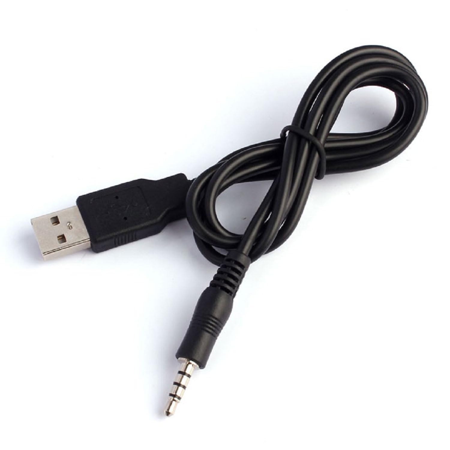 Photo 1 of ZIMRIT 3.5mm Aux to USB Adapter Cable – 3ft USB 2.0 Male to 3.5mm Audio Jack Cord for Charging and Syncing – Compatible with MP3 Players, Headphones, and Car Stereos (Black)